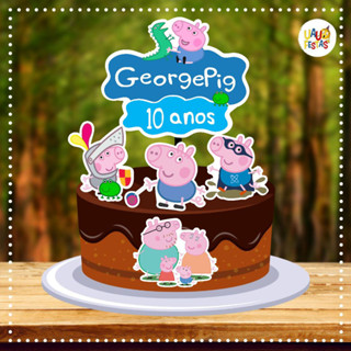 Topper de Bolo - George Pig em Oferta na Shopee