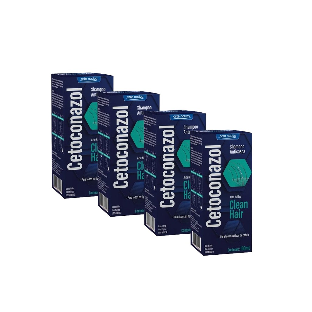 Kit 4 Shampoo Anticaspa Clean Hair 100ml em Oferta na Shopee