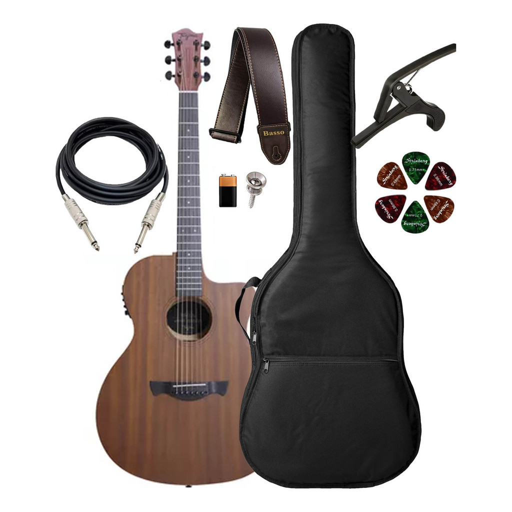 Violão Tg Dallas Gran Reserva Grand Auditorium Cp Luxo E Kit