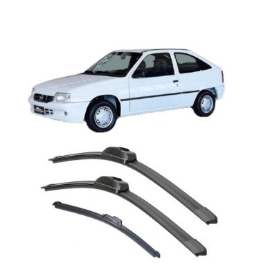 Kit Palhetas Limpador De Parabrisa Dianteiro + Traseiro Para Kadett 1989 1990 1991 1992 1993 1994 1995 1996 1997 1998