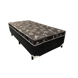 Cama Box Solteiro Conjugado Ortopédico Sleep Black 88x188x53 em Oferta na Shopee