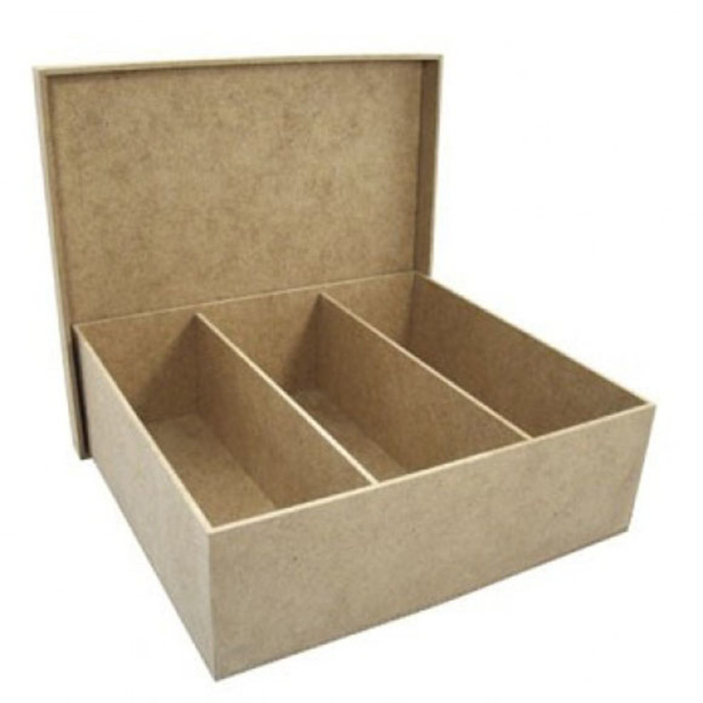 KIT COM 3 CAIXAS MDF PARA 1 BABY CHANDON E 2 TAÇAS - cod: KITCX011-2 Tam:24x24x7cm