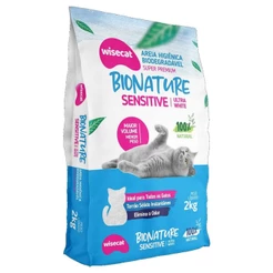 Areia Higiênica Para Gatos Biodegradável Sensitive 2kg