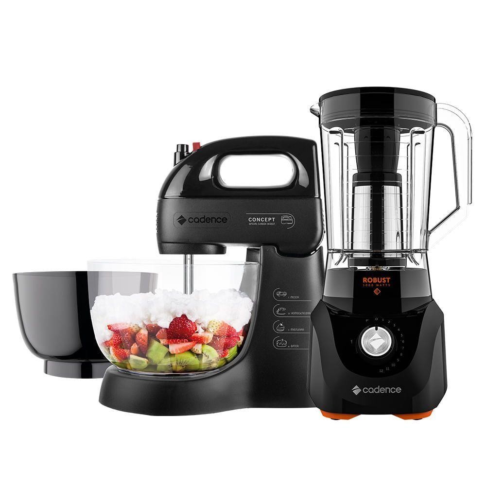 Kit Cadence Black - Batedeira Special E Liquidificador Robust 220V em Oferta na Shopee
