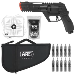 Kit Pistola CP300 Defender .50 Artemis Co2 Esferas Capa
