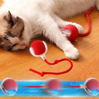 Brinquedo Inteligente para Gatos | Bola Automática com Cauda Falsa | Recarregável Elétrico