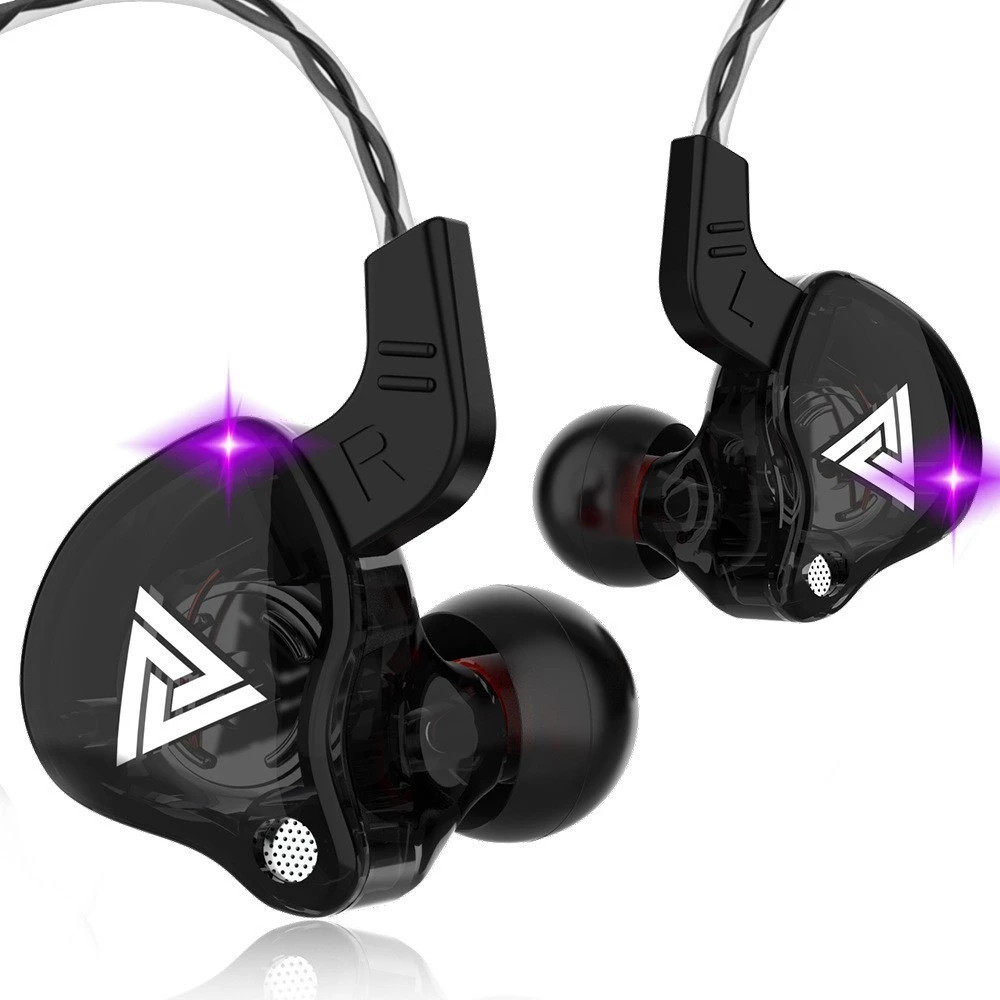 Fone de Ouvido Com Fio QKZ AK6 In-Ear Gamer com Microfone Esportivo Baixo Estéreo P2 3.5mm Para Celular PC