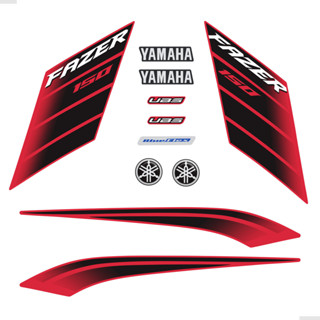 Adesivos Para Yamaha Fazer 150 ED Flex 2022 Moto Vermelha em Oferta na Shopee