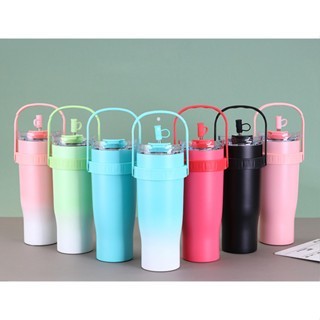 Garrafa Térmica   inox com suporte para celular  e canudo 1200ml de Academia super Térmica