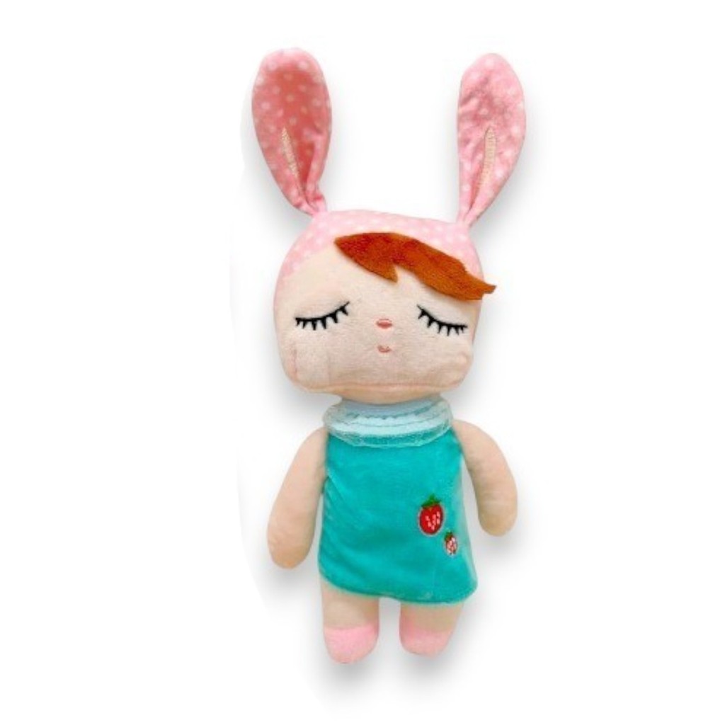 Boneca Pelúcia Angel Coelha Rosa Presentes para Crianças Bebês Pelucias Angela Coelhinha Rosa de Pelucia