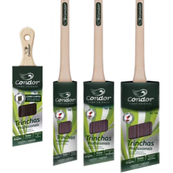 Kit 4 Trincha Angular Pincel Profissional Recorte Chanfrado 704/706 Condor