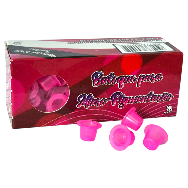 Batoque Tatuagem Rosa Micropigmentação EP - 100un