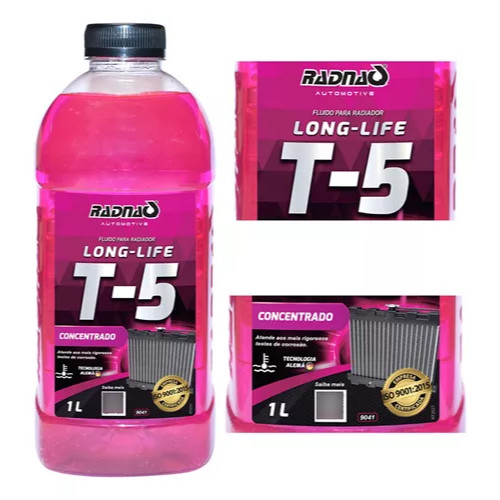 Aditivo Fluído Radiador Rosa Concentrado T5 Radnaq 1 Litro em Oferta na Shopee