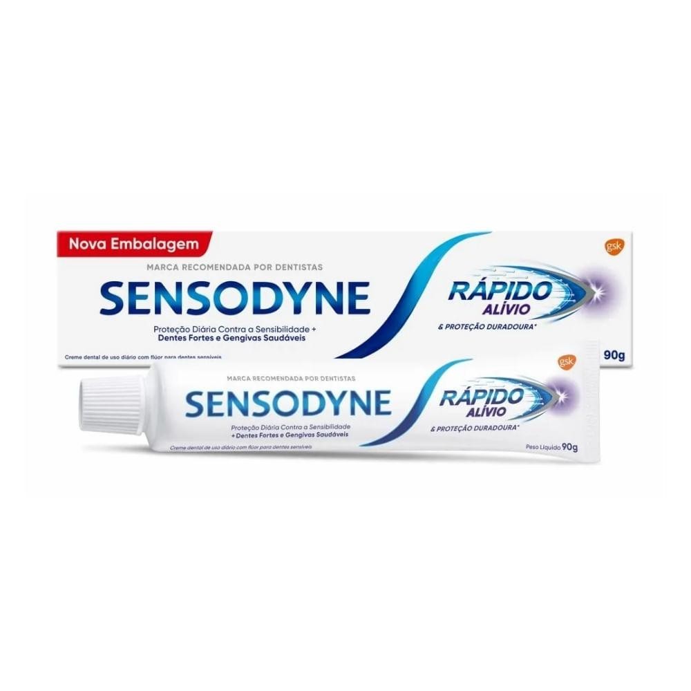 SENSODYNE RÁPIDO ALÍVIO PARA DENTES SENSÍVEIS EM 60 SEGUNDOS PARA  SENSIBILIDADE NOS DENTES, 90G em Oferta na Shopee