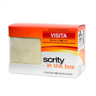 Envelope Color Plus Creme 72x108mm 100und Scrity em Oferta na Shopee
