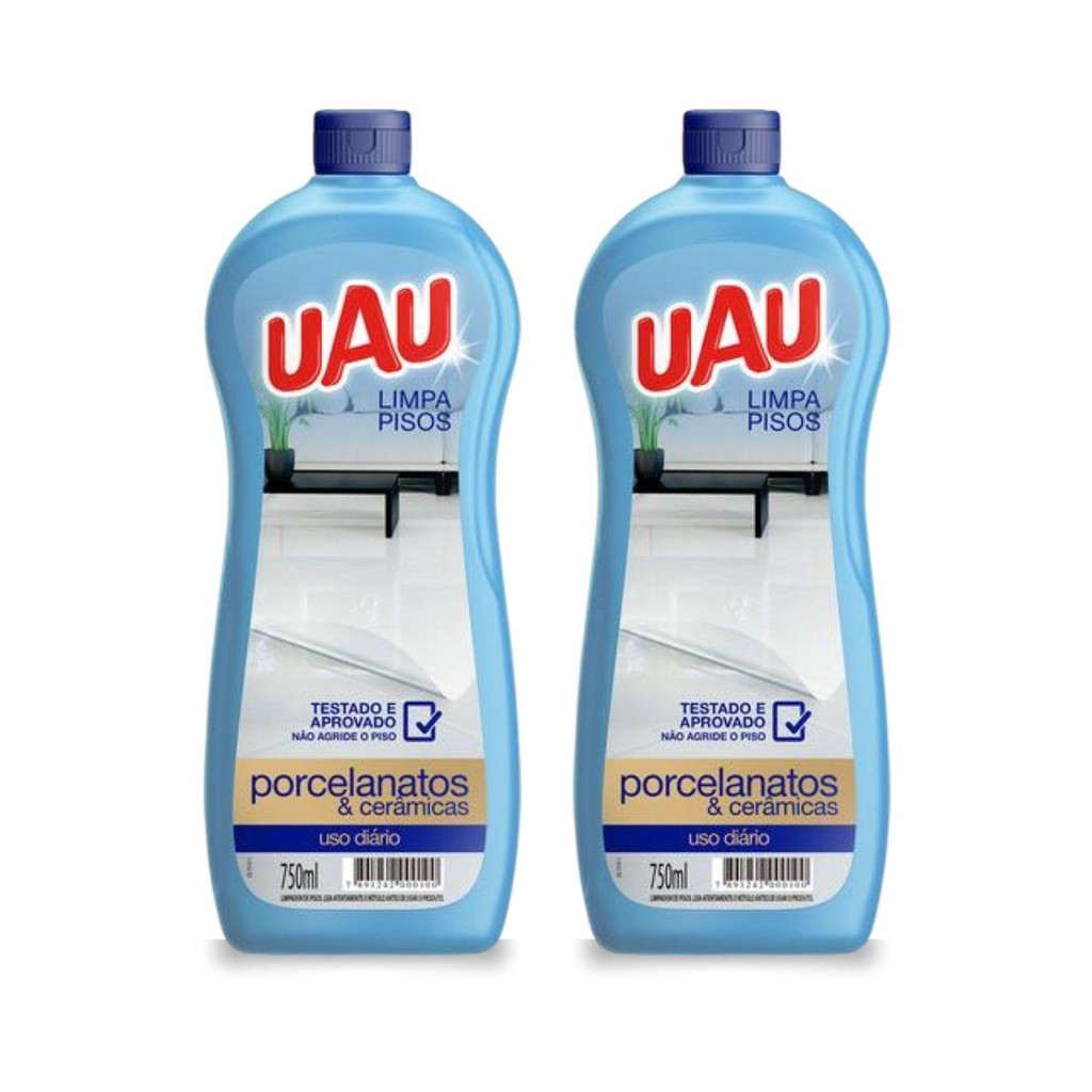 Kit 2un Limpa Pisos Uau Porcelanatos E Cerâmicas 750ml em Oferta na Shopee