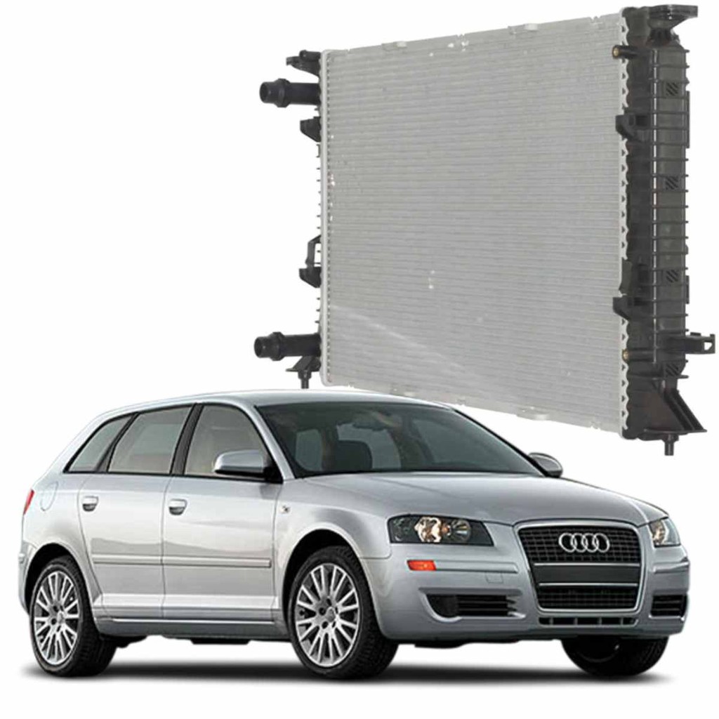 Radiador de Agua Audi A4 2007 a 2018 / Audi Q5 2008 a 2018 C/ Ar Cond Manual  - Barra Parts - 8K0121251L
