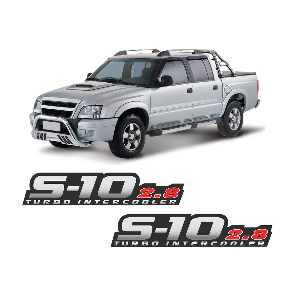 Par De Adesivos Laterais Chevrolet S10 Turbo Intercooler 2000 2001 2002 2003 2004 2005 2006 2007 2008 2009 2010 2011