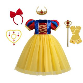 WFRV 3-8 menina Halloween festa Branca de Neve roleplay vestido aniversário tema festa vestido princesa em Oferta na Shopee