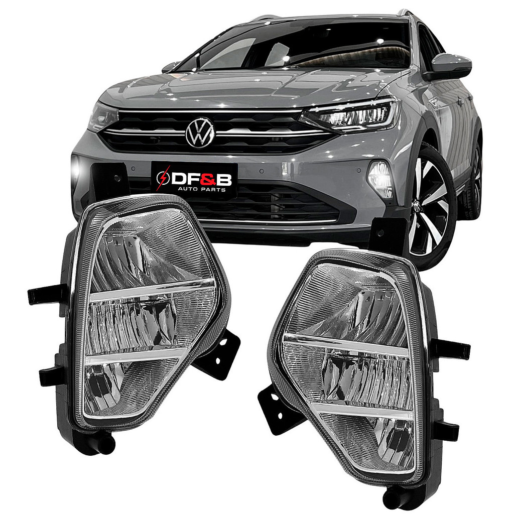 Kit Par dianteiro Milha Neblina Volkswagen Virtus Nivus 2020 2021 A 2024 2025 Amarok 2023 2024 2025 2026