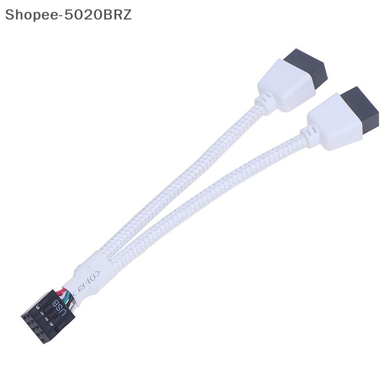 [THEBR] Cabo De Extensão De Áudio HD Para PC DIY 10cmputer Placa-Mãe USB 9 Pinos 1 Fêmea 2 Machos Y Splitter [BR]