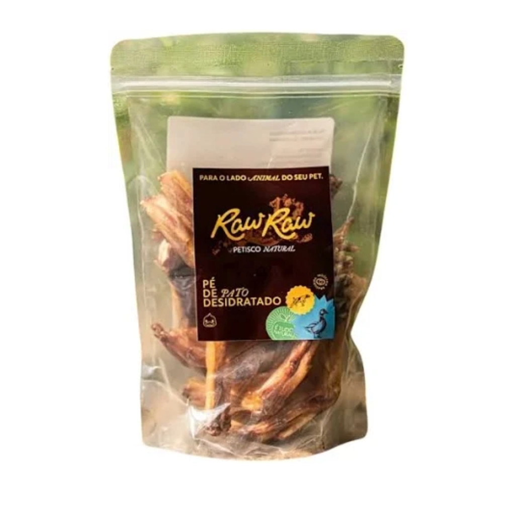 Petisco para Cães Mordedor  Natural Pet  Pé de Pato Desidratado 12 unidades Raw Raw