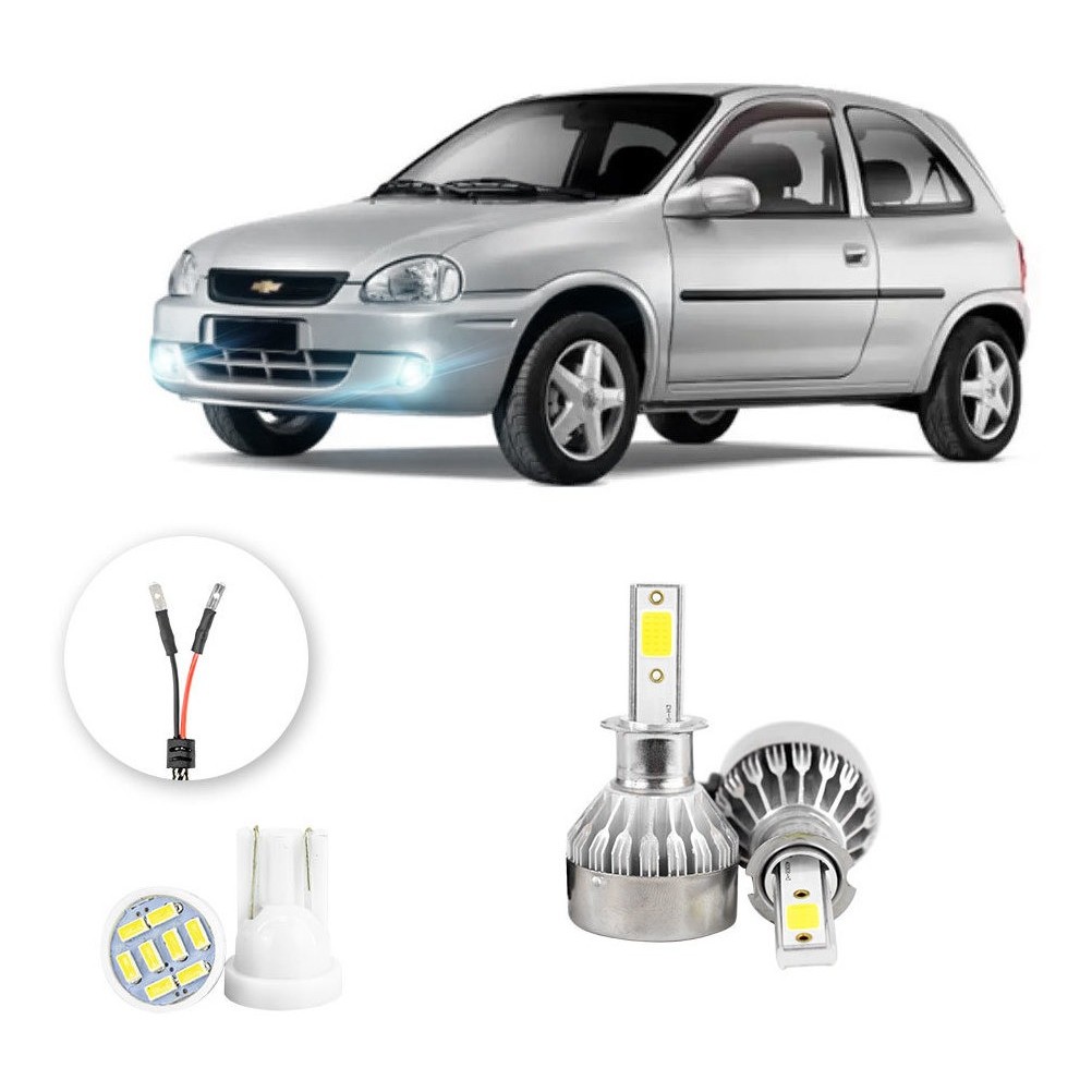 Lampada Farol Milha Led Chevrolet Corsa 1994 2001 20000lm em Oferta na Shopee