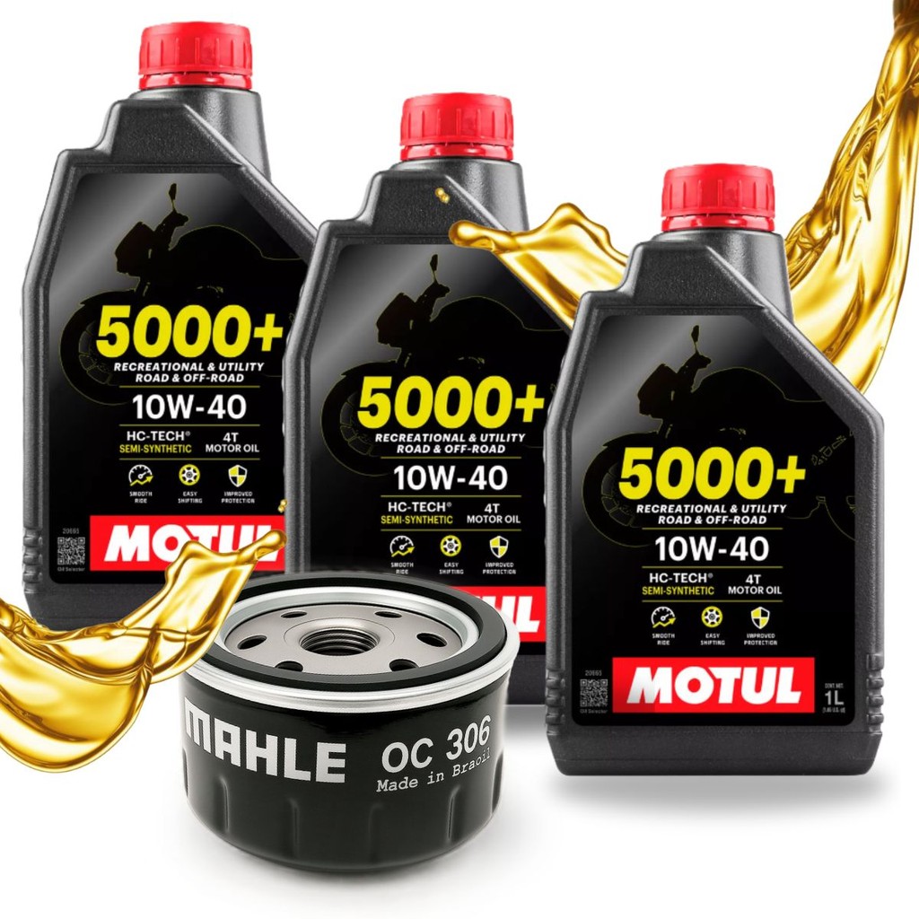 Troca de Óleo P/ Bmw F700 Gs / F800 Gs Motul 5000+ 10w40 3+ Filtro em Oferta na Shopee