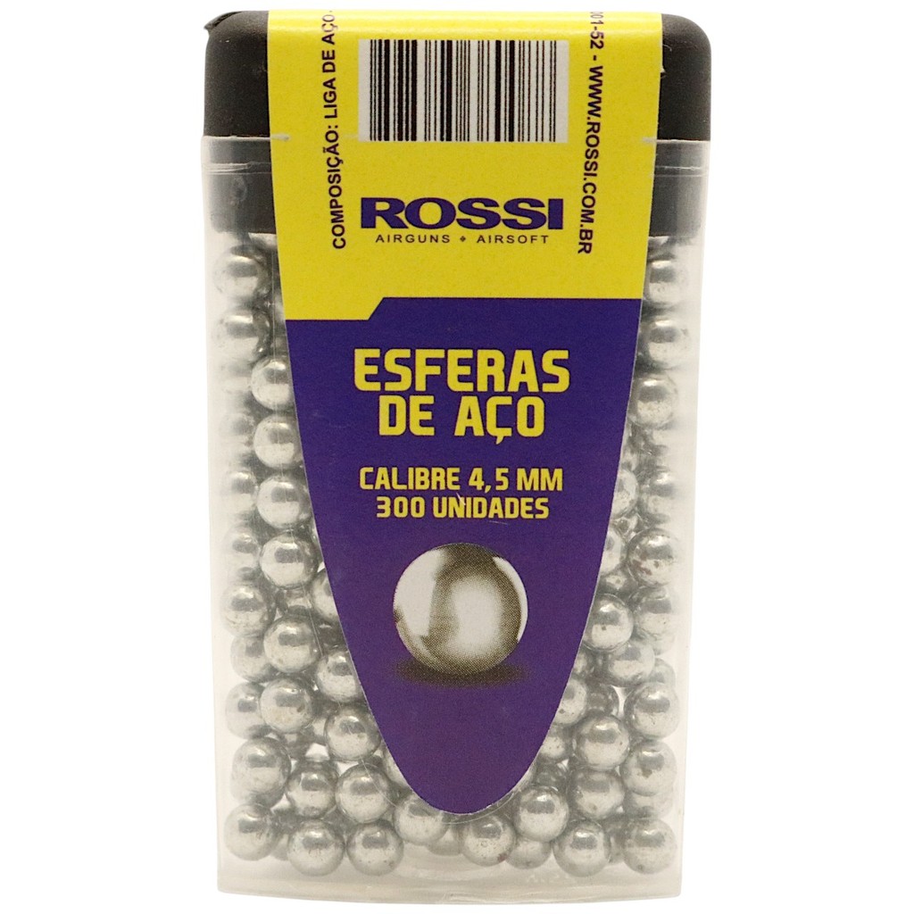 Esferas de Aço Rossi 4.5mm (.177) 0,35g (5,40gr) - 300un em Oferta na Shopee