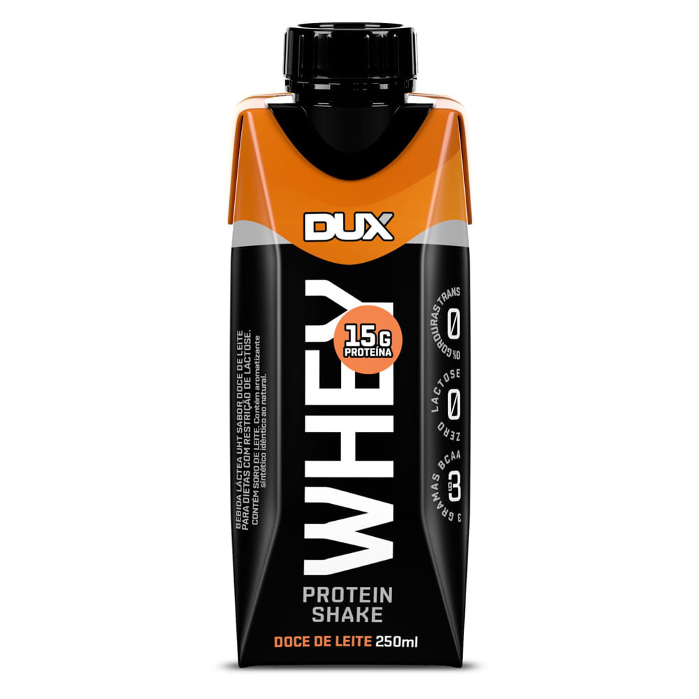 Bebida Láctea UHT Whey Protein Shake Dux Sabor Doce de Leite com 15g de Proteína 250ml - Health