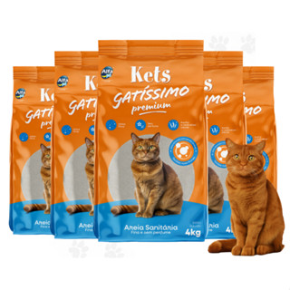 Kit Até 5 Unidades de Areia Sanitária Gatíssimo De 4Kg a 20kg para Gatos – Alto Rendimento em Oferta na Shopee