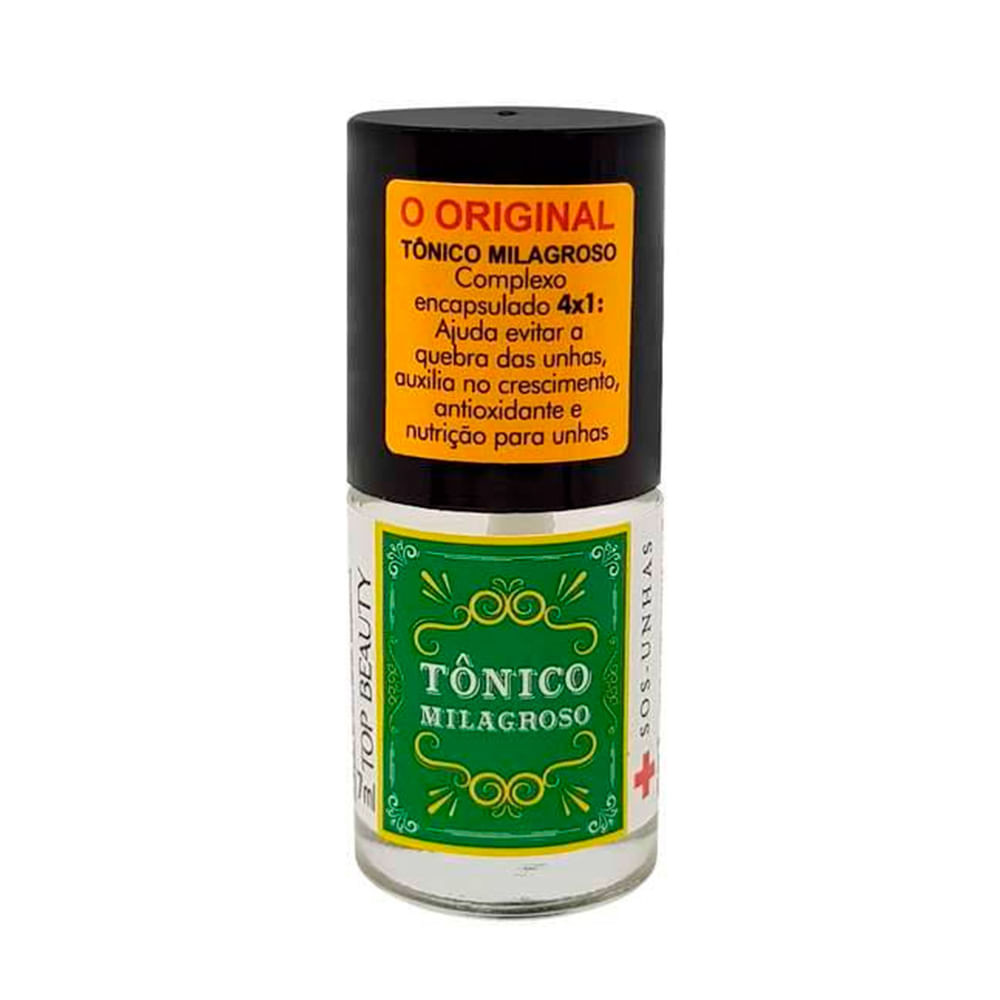 Tônico Milagroso Para 4 Em 1 Unhas Top Beauty SOS Unhas 7ml - Beauty