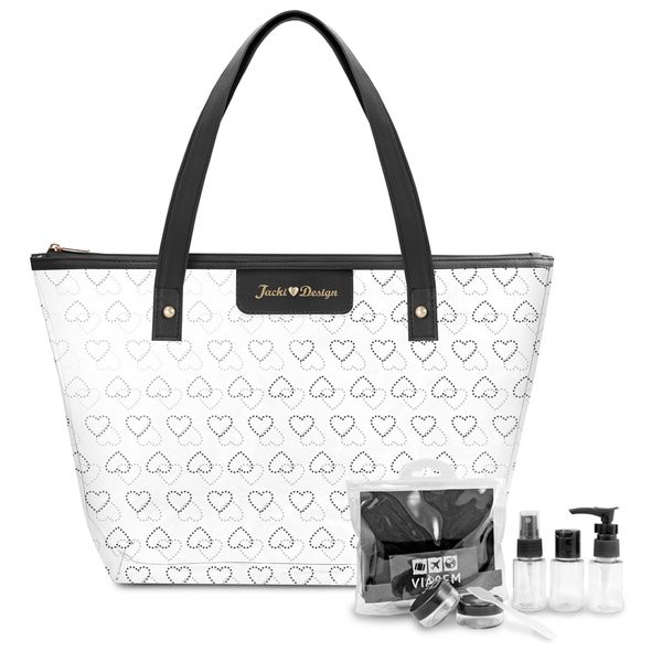 Kit de Bolsa Transparente e Frascos de Viagem de 7 Peças em Oferta na Shopee