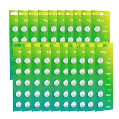 Kit 100 Bateria Pilha Cr2016 3V 20 Cartela Relógio Elgin