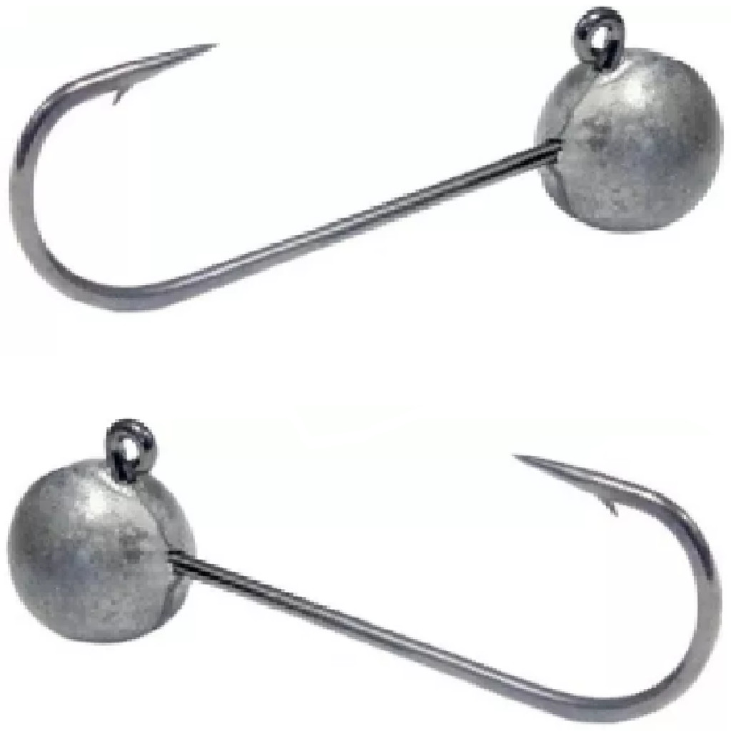 Kit 10 Jig Head C/ Anzol 3/0 Para Camarão artificial Shad Grub