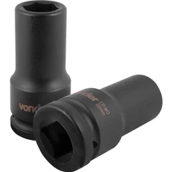 Soquete Sextavado Longo Impacto 22mm Encaixe 3/4 Vonder