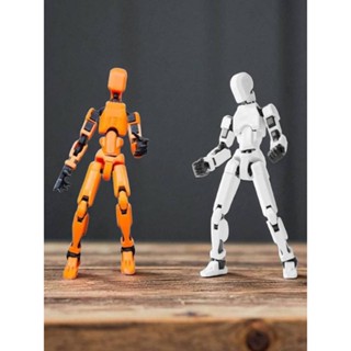 Kit 02 Bonecos 100% Articulado Dummy 13 Brinquedo Manequim Infantil 14cm DESMONTADO Laranja/preto - Branco/Preto em Oferta na Shopee