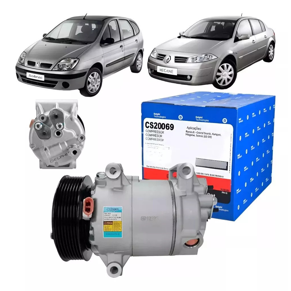 Compressor De Ar Delphi Megane 2.0 07 até 12/ Scenic 2.0/1.6 2007 a 2012 *