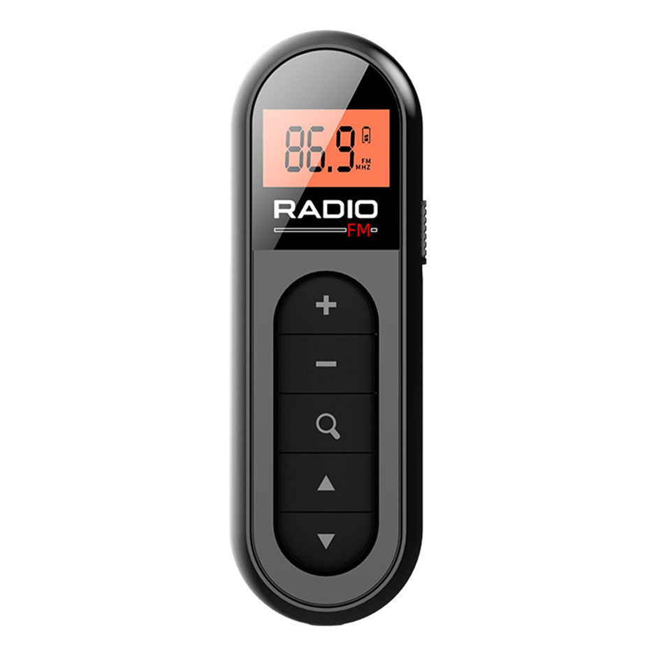 Rádio Fm Lavalier Pocket 76-108 Mhz Recarregável