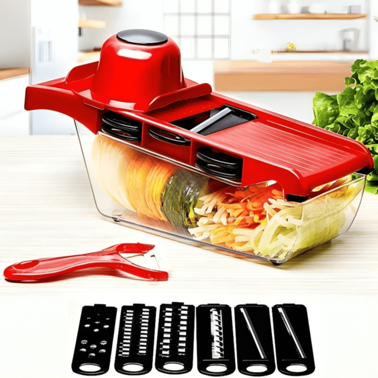 Mandoline Profissional Cozinha Slicer Aço Inox 10 Em 1 Fatiador Cortador Ralador De Legumes Alimentos Fatiador Legumes