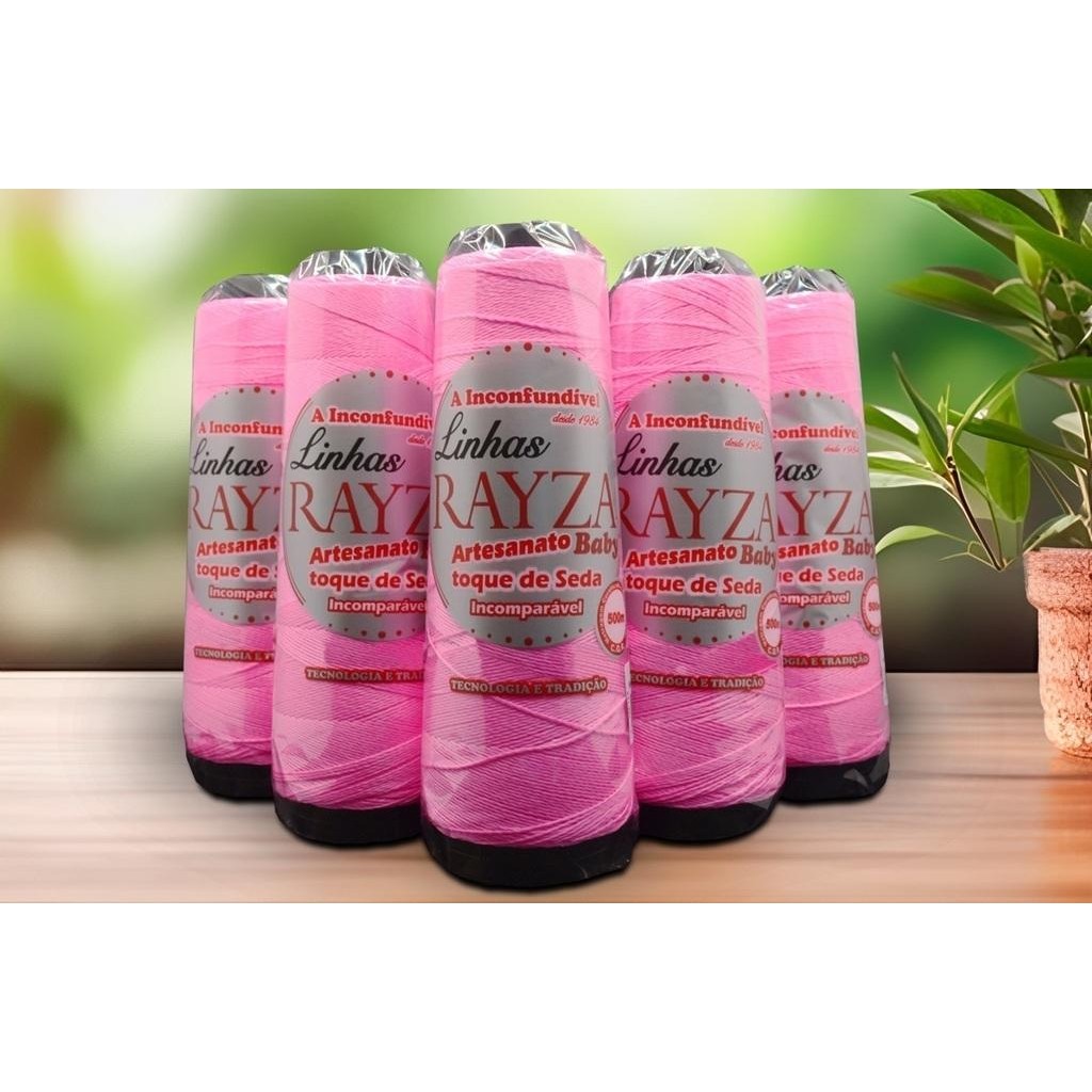 Linha RAYZA Artesanato Fluo Baby Fina Tex 144-Rosa Fluo
