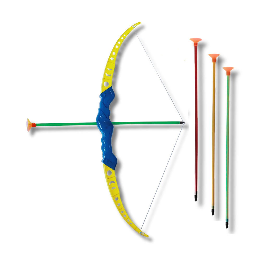 Brinquedo Arco E Flecha Infantil C/3 Flechas Ventosas Zein 