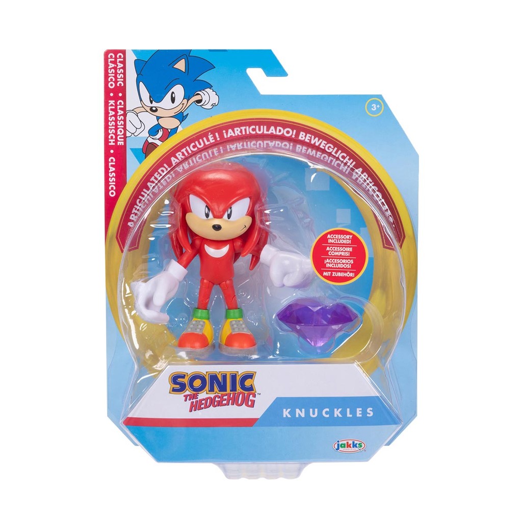 Sonic - Boneco 10cm Knuckles Com Esmeralda Do Caos em Oferta na Shopee