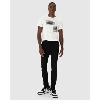 Calça Chino Masculina Cadarço Frontal Em Sarja Com Elastano em Oferta na Shopee