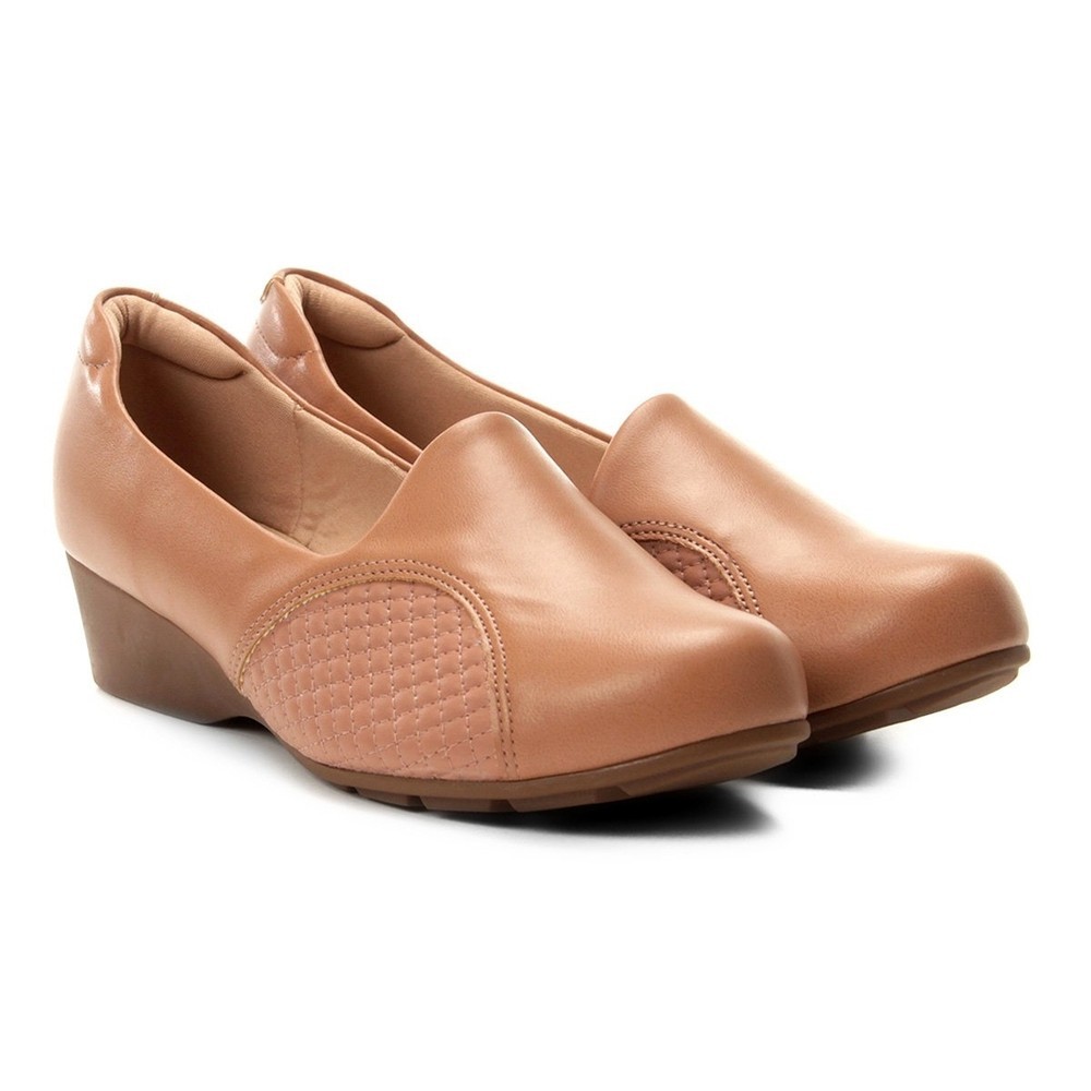 Sapato Scarpin Modare Enfermagem Anabela Joanete - Nude em Oferta na Shopee