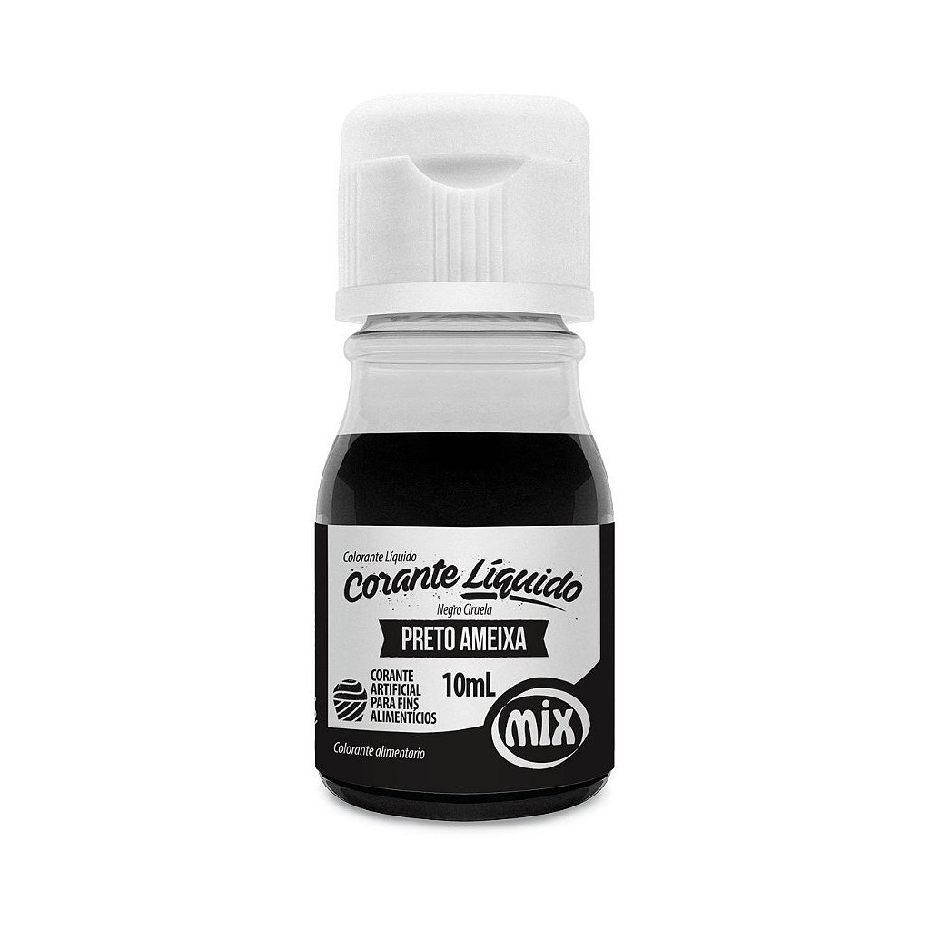 Corante Liquido Preto Ameixa 10ml Mix