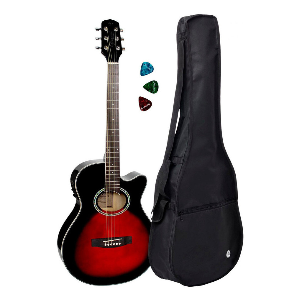 Violão Elétrico Giannini Aço Gsf1d Brb + Capa Reforçada