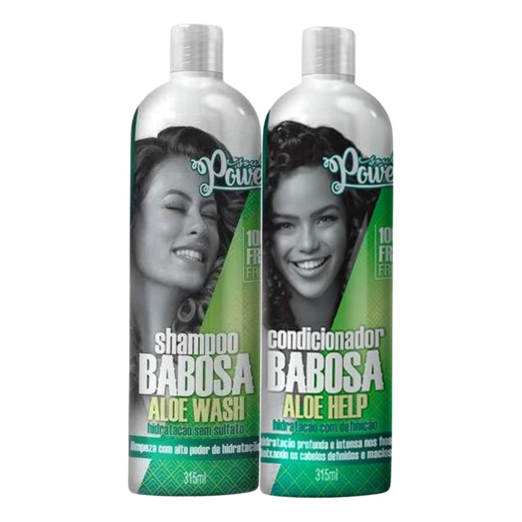 Kit Shampoo E Cond Soul Power Babosa Aloe Wash Cream 315ml