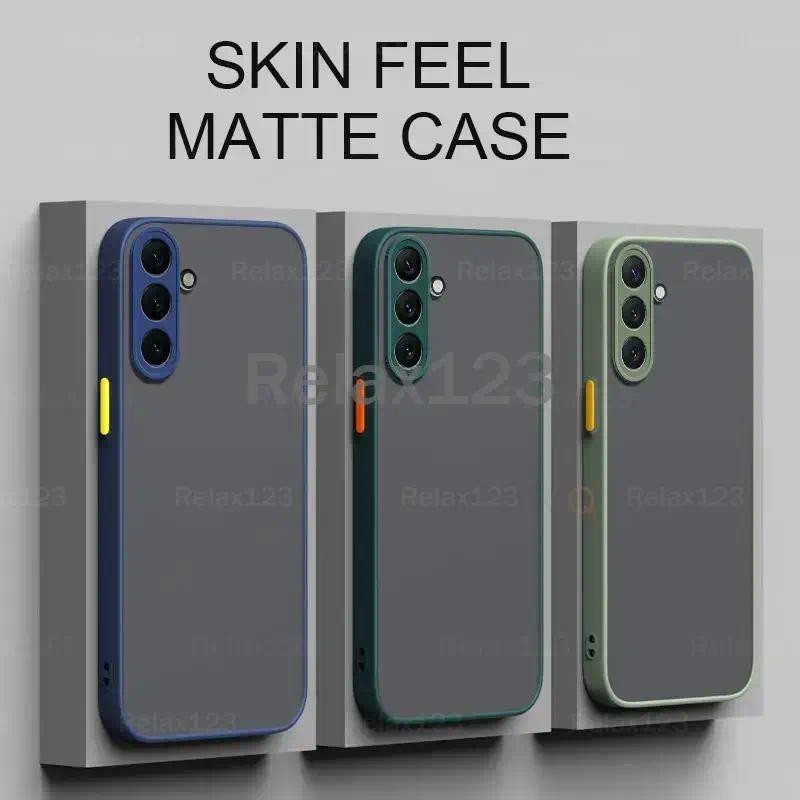 Para Samsung Galaxy M35 5G M55 M15 GalaxyM35 5G Caixa 2024 Matte Hard Shockproof Silicone Anti-Queda Nova Capa Traseira De Proteção Da Lente Câmera