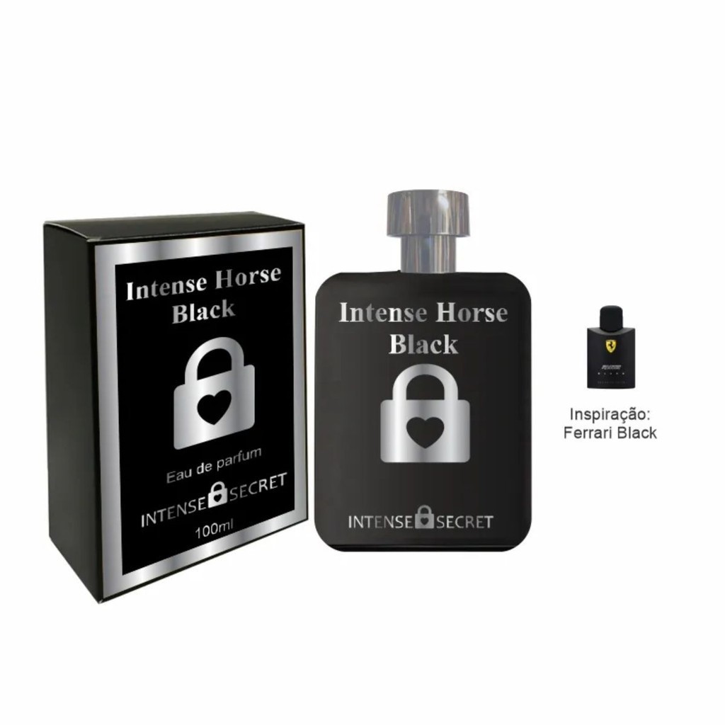 Eau de Parfum Intense Horse Black 100ml - Intense Secret em Oferta na Shopee